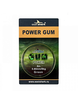 Резина для фидерной оснастки EastShark Power Gum  8м 6кг/0,80мм (Зелёный) 