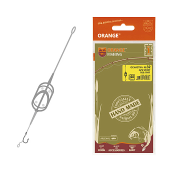 Готовый монтаж "METHOD  FLAT"  Orange Carp Arc Flat Metod Leadcore 40 гр №32  1шт