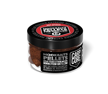 Пеллетс FFEM Baits насадочный Pellets  Hot Spices 10мм 100 г (Острые специи) Просверленный  Коричнев