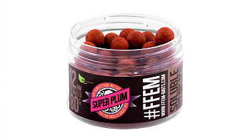 Бойлы пылящие FFEM Baits насадочные Soluble Boilies Super Plum 12мм 9шт. 80 г (Супер Слива) 