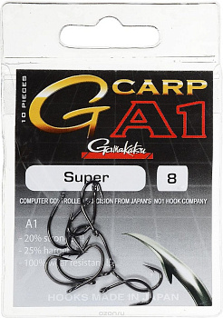 Крючки Gamakatsu A1 G-Carp Super Size 8  