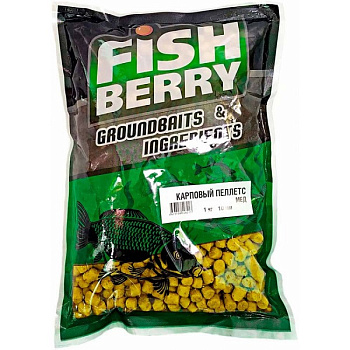 Пеллетс Fishberry Carp pellets Honey  10мм 1 кг (Мёд)   Желтый