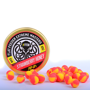 Бойлы плавающие FFEM Baits   Strawberry Honey 12мм 40 г (Клубника мед) 
