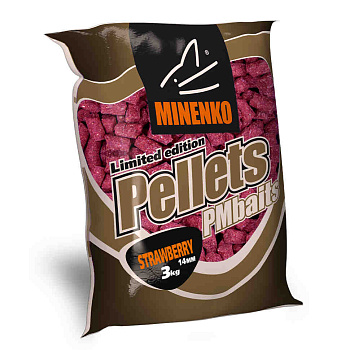 Пеллетс Minenko PMbaits Strawberry 14мм 3 кг (Клубника)   Красный