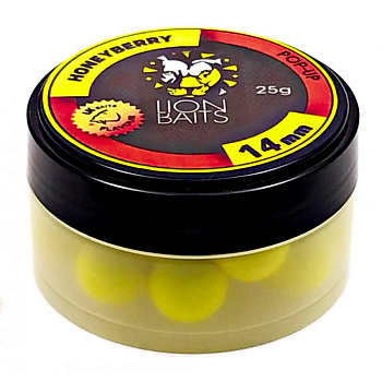 Бойлы плавающие Lion Baits   HoneyBerry 14мм 25 г (Мед-земляника) 
