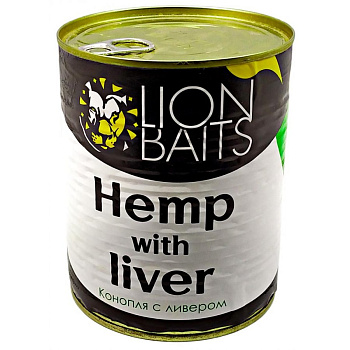 Зерновая смесь Lion Baits  Hemp with Liver 900 г (Конопля с ливером) 