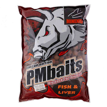 Бойлы пылящие Minenko PMbaits Fish&liver 26мм 3 кг (Рыба и печень) 
