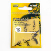 Застежка с вертлюгом Caiman 216018 black mat №10, 10шт