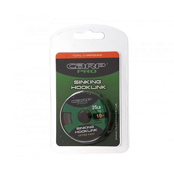 Повод. мат. без оболочки Carp Pro Sinking Hooklink  10м 25lb/ (Gravel Brown) 
