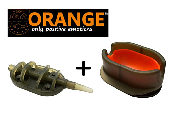 Флэт кормушка с формой Orange Carp Classic Flat Method + Method Mould 40г