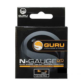 Поводочная леска Guru N-Gauge Pro  100м 0,68кг/0,09мм (Прозрачный) 