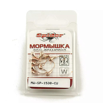 Мормышка Чесночинка с отверстием Spider 3 мм (CU) 0,55 г
