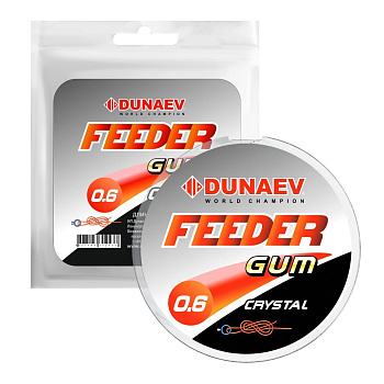 Резина для фидерной оснастки Dunaev Feeder Gum Clear  5м /0,80мм (Прозрачный) 