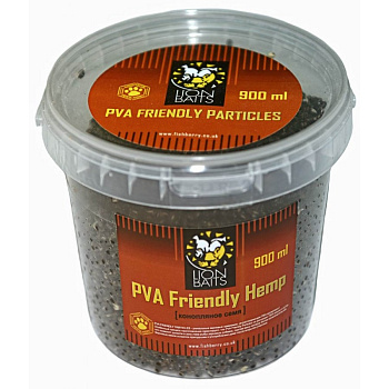 Зерновая смесь Lion Baits PVA Friendly Hemp seeds 900 г (Конопля) 