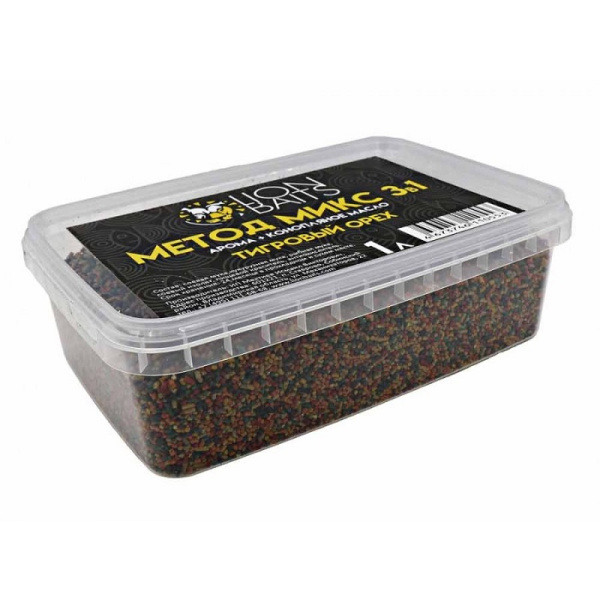 Метод микс 3 в 1 Lion Baits  Tiger Nut 0,5 кг (Тигровый орех)
