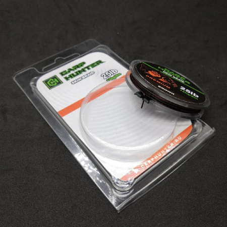 Повод. мат. в оплетке Carp Hunter PREMIUM   8м 25lb 12