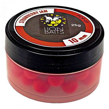 Бойлы плавающие Lion Baits   Strawberry Jam 10мм 25 г (Клубничный джем) 