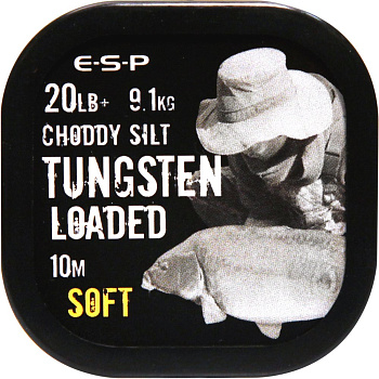 Повод. мат. в матовой оболочке ESP Tungsren Loaded Soft 10м 20lb/9.1кг/ Weedy Green  