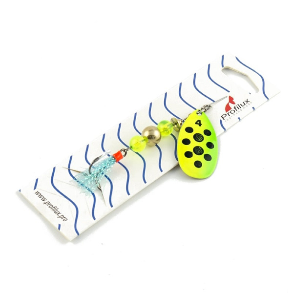 Вращающаяся блесна Profilux Френч 4 10 гр. цв.219 желтый-салатовый метал