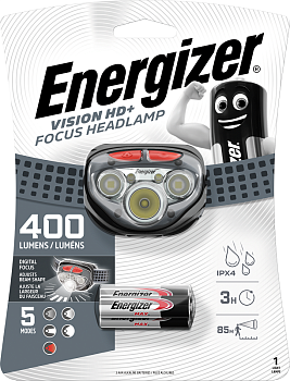 Фонарь налобный Energizer Vision HD+Focus HDD323 400 lm