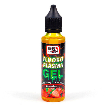 Флуоресцентный гель GBS Baits Fluoro Plazma Strawberry 50 мл 65 г Клубника 