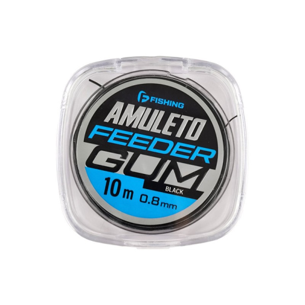 Амортизатор для фидера F-fishing Feeder Gum Amuleto 10м 0,80мм (Черный) 1