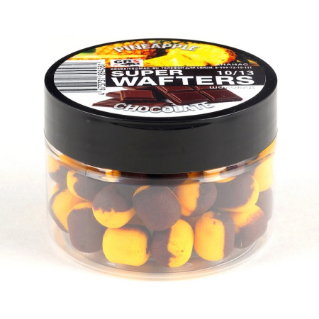Бойлы нейтральные GBS Baits wafters  Pineapple Chocolate1