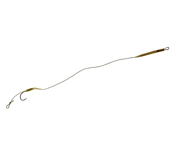 Крючок с лентяйкой и поводком Carp Pro Wide Gape Size 6 Черный никель  Мягкий 25Lb 20см