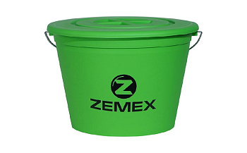 Ведро для прикормки пластиковое с крышкой  Zemex  17л 