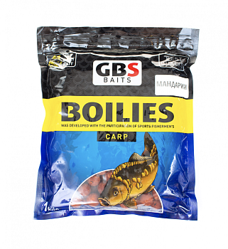 Бойлы тонущие GBS Baits Прикормочные Tangerine 20мм 3 кг (Мандарин ) 