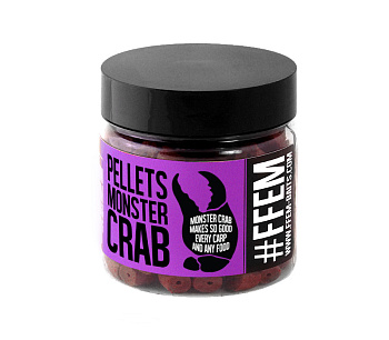 Пеллетс FFEM Baits насадочный Pellets  Monster Crab 8мм 100 г (Чудовищный краб) Просверленный  