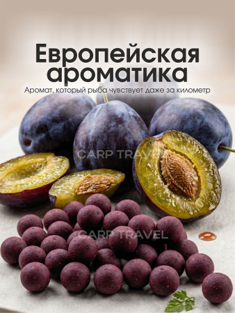 Бойлы тонущие Carptravel насадочные Plum 14мм 100 г (Слива) 1