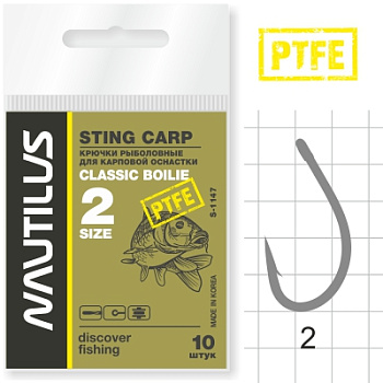 Крючки Nautilus Sting Classic Boilie S-1147PTFE  Size 6  