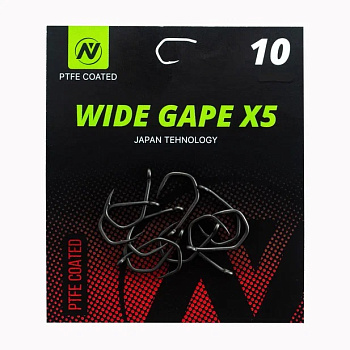 Крючки карповые VN Tackle Wide Gape X5 Size 10 Тефлон 