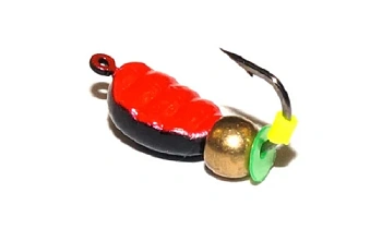 Мормышка безнасадочная Клоп Cargo  (красная.латунь-шар) 0,75 г
