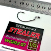 Крючок офсетный Stealer WORM 07 Size 1 0 Black Nickel 5шт 1