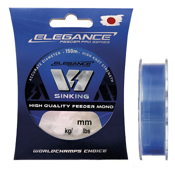 Монофильная леска Elegance Feeder V1  150м 5,16 кг/0,22мм (синяя) 