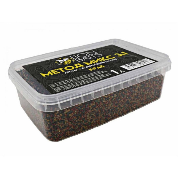 Метод микс 3 в 1 Lion Baits  Crab 0,5 кг (Краб)