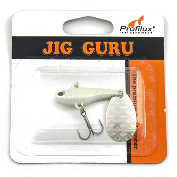 Тейл спиннер Profilux Jig Guru  10 гр. цв.312 (белый перламутр) свинец/латунь