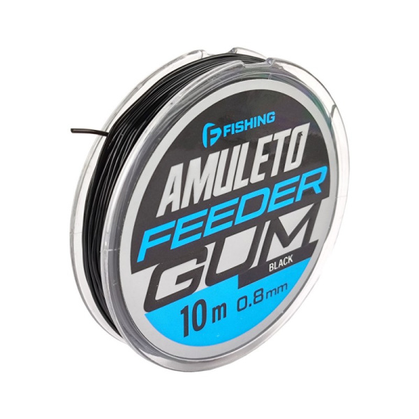 Амортизатор для фидера F-fishing Feeder Gum Amuleto 10м 0,80мм (Черный)