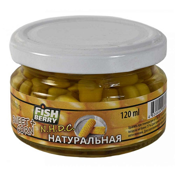 Кукуруза насадочная (стекло) Fishberry  Natural 120 г (Натуральная) 