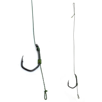Поводок Flat Feeder с волосяной оснасткой Carp Hunter Claw Size 8   Мягкий  10см