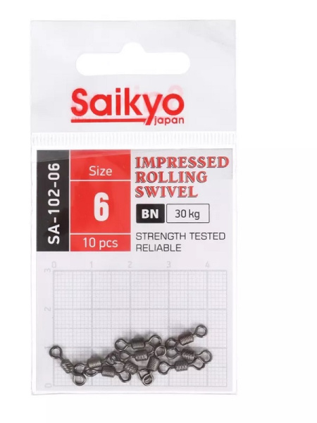 Вертлюг Saikyo Size6 (30кг) , 10шт