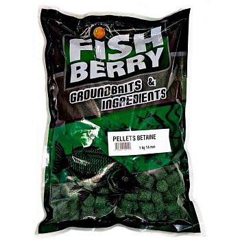 Пеллетс Fishberry  Betaine 14мм 1 кг (Бетаин)  Твёрдый Зеленый