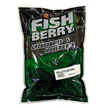Пеллетс Fishberry  Betaine 6мм 1 кг (Бетаин)  Твёрдый Зеленый