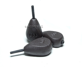 Грузило In-Line плоский Carptravel In-Line Flat Pear  2,8oz/80г