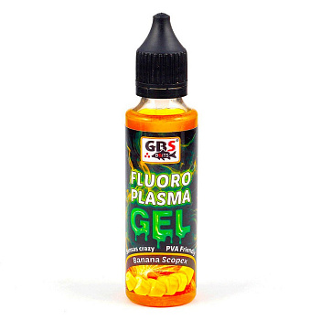 Флуоресцентный гель GBS Baits Fluoro Plazma Banana Scopex 50 мл 65 г Банан Скопекс