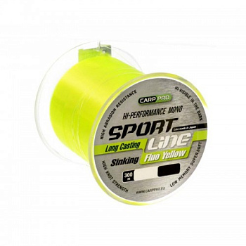 Леска Carp Pro Sport Line Fluo Yellow  300м 6,0кг/0,286мм (Желтая) 