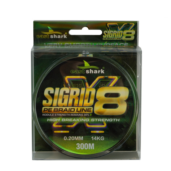 Плетеный шнур EastShark SIGRID  300м 31кг 0,35 (Зеленый)