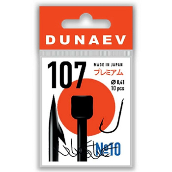 Крючки с лопаткой Dunaev Premium 107 Size 15 Черный никель 